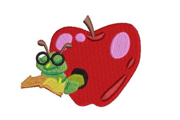 Book Worm: A Charming Back-to-School Embroidery Design