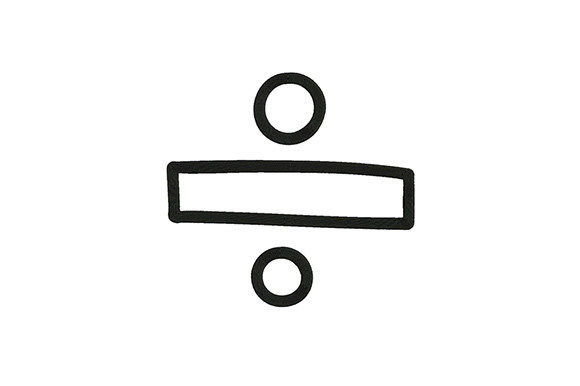 Divide Sign Symbol: A Clever Holiday Embroidery Staple