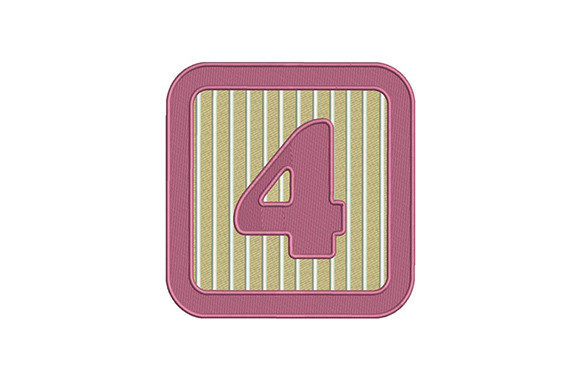 Number Four: A Charming Back-to-School Embroidery with Holiday Heart